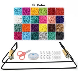 Listing 1 of 1 for Stainless Steel Weaving Beading Loom for Jewelry Bracelets Necklaces Make CHK177