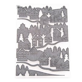 Listing 1 of 6 for PANFELOU Home village Embossing folders Plastic For Scrapbooking DIY Temp CHK177