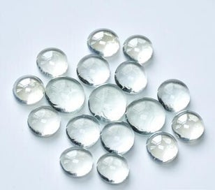 Listing 1 of 1 for 100g Clear Round Glass Gems Mosaic Tiles Flat Beads for Arts Craft Decora CHK177