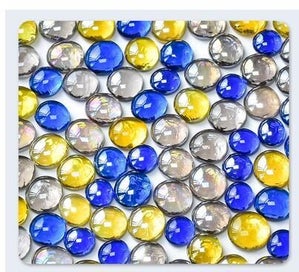 Listing 1 of 1 for 100g Clear Round Glass Gems Mosaic Tiles Flat Beads for Arts Craft Decora CHK177