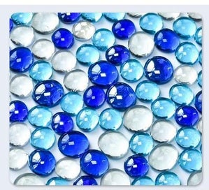 Listing 1 of 1 for 100g Clear Round Glass Gems Mosaic Tiles Flat Beads for Arts Craft Decora CHK177
