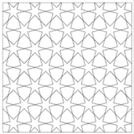 Listing 2 of 2 for Japanese Sashiko Printed White Cotton Cloth Stars 31x31cm x 1