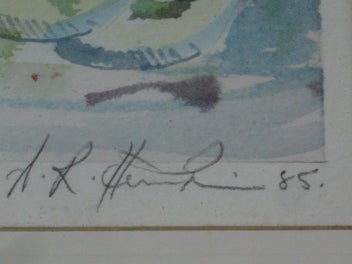 Listing 9 of 12 for Signed AR H ?? Lone Shark Dressed As Princess - Retro 1985 ? Original Painting