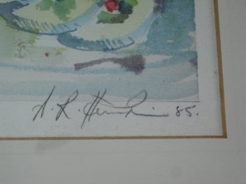 Listing 8 of 12 for Signed AR H ?? Lone Shark Dressed As Princess - Retro 1985 ? Original Painting