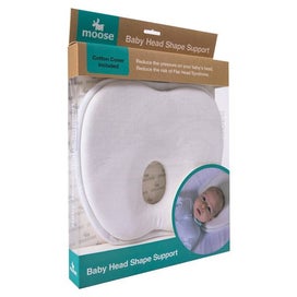 Listing 1 of 3 for Baby Head Shape Support - Moose (White)