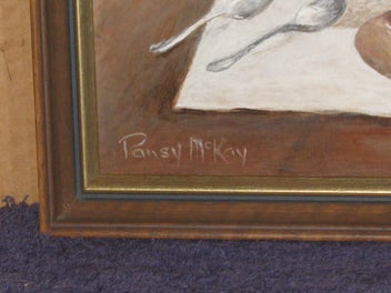 Listing 4 of 8 for Pansy McKay - Flowers and a Cuppa - Original Painting