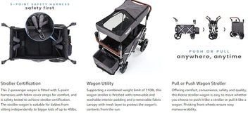 Listing 8 of 9 for Keenz 7S Stroller Wagon With 14.4 inch Big Wheels