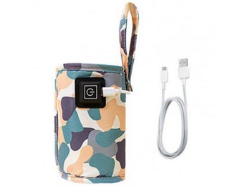 Listing 2 of 2 for Travel USB Bottle Warmer Milk Heat Keeper Bag Feeding Bottle Storage Bag White