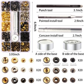 Listing 3 of 7 for New Leather Snap Fasteners Kit Sale Sale