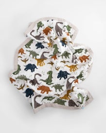 Listing 8 of 9 for Little Unicorn Cotton Muslin Baby Blanket - Dino Friends