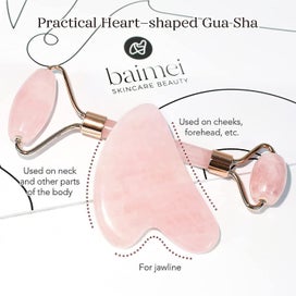 Listing 3 of 5 for Jade Roller & Gua Sha, Face Roller, Facial Beauty Roller Skin Care Tools,rose Qu
