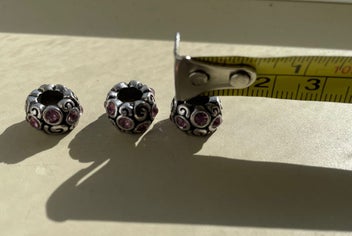 Listing 2 of 2 for Charms - bright lilac whorls