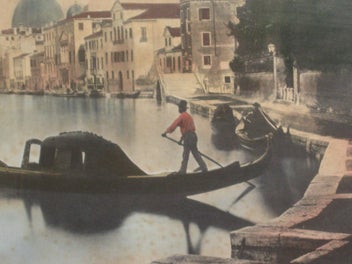 Listing 3 of 9 for Antique Framed Coloured Photograph of Venice