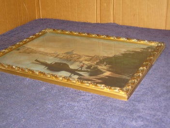 Listing 5 of 9 for Antique Framed Coloured Photograph of Venice