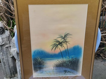 Listing 3 of 6 for Original Colourful Pastel Landscape