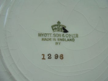 Listing 4 of 4 for Mid Century English art deco plate - Myott