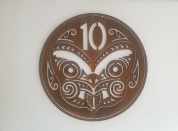 Listing 2 of 2 for 10 cent Piece - Corten Steel Art