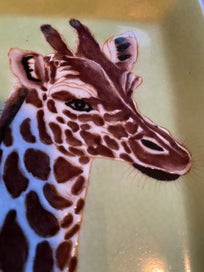 Listing 4 of 5 for Heavy small dish with Giraffe illustration. Gorgeous! For serving sushi on?