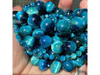 Listing 4 of 10 for Natural Stone Beads 4 6 8 10mm Tiger Eye Lava Amazonite Turquoises Agates