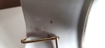 Listing 11 of 13 for Limoges Style Plate with Removable Metal Cake Handle - Pearlescent