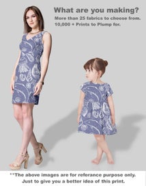 Listing 5 of 5 for Soimoi Sea Shell Print, Poly Taffeta Fabric, Decor Sewing Fabric by The Yard 56