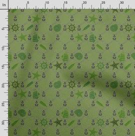 Listing 3 of 5 for Soimoi Sea Shell Print, Poly Taffeta Fabric, Decor Sewing Fabric by The Yard 56