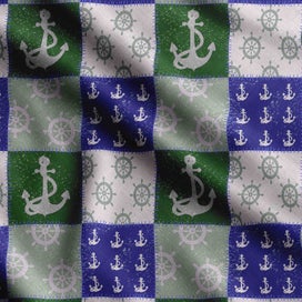Listing 1 of 5 for Soimoi Sea Shell Print, Poly Taffeta Fabric, Decor Sewing Fabric by The Yard 56