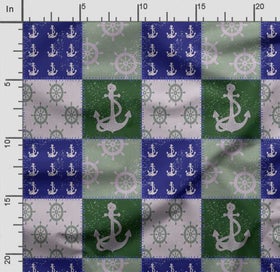 Listing 2 of 5 for Soimoi Sea Shell Print, Poly Taffeta Fabric, Decor Sewing Fabric by The Yard 56