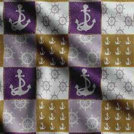 Listing 1 of 5 for Soimoi Sea Shell Print, Poly Taffeta Fabric, Decor Sewing Fabric by The Yard 56