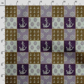 Listing 3 of 5 for Soimoi Sea Shell Print, Poly Taffeta Fabric, Decor Sewing Fabric by The Yard 56