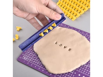 Listing 3 of 10 for Ceramic Art Alphabet Number Letter Polymer Clay Presser Stamp Embosser Mold