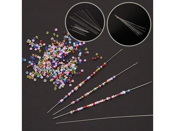 Listing 3 of 10 for 10Pcs Superfine Beaded Needle 40mm/100mm Beading Needles Threading String Cord