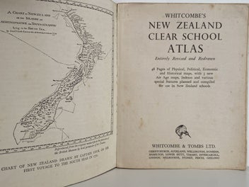 Listing 3 of 9 for Whitcombe's New Zealand Clear School Atlas 1956