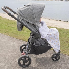 Listing 2 of 7 for 3PLY MUSLIN PRAM BLANKET - ANIMAL PARADE