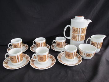 Listing 1 of 20 for Retro Johnson Bros Coffee set 15Pc