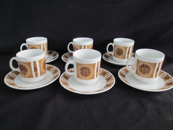 Listing 2 of 20 for Retro Johnson Bros Coffee set 15Pc