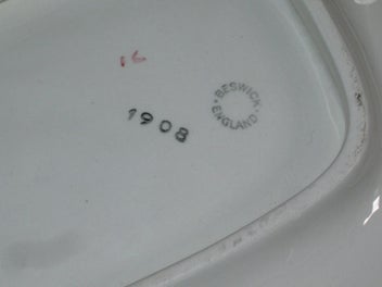 Listing 13 of 14 for BESWICK patterned dish or platter with flowers relief No.1908