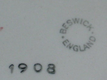 Listing 14 of 14 for BESWICK patterned dish or platter with flowers relief No.1908