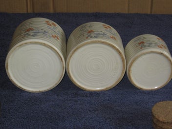 Listing 12 of 14 for Three Titain / Crown Lynn Kitchen Containers caddies