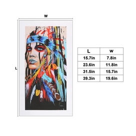 Listing 2 of 8 for Canvas Oil Painting Wall Art Picture Art Abstract Indian Woman Decor