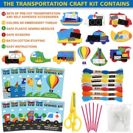 Listing 5 of 8 for Animals Craft Kit DIY Sewing Felt Craft Set Sewing Kit Felt Ornaments A