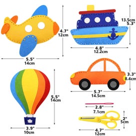 Listing 8 of 8 for Animals Craft Kit DIY Sewing Felt Craft Set Sewing Kit Felt Ornaments A