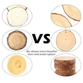 Listing 2 of 9 for 20Pcs Unfinished Wood Slices Keychain Blank Hand-painted Wooden Keychai