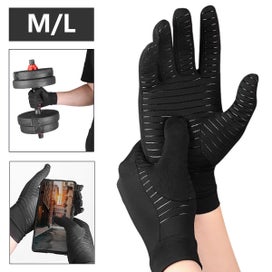 Listing 9 of 10 for Copper Compression Gloves Arthritis Gloves Hand Grip Glove Hand Wrist S