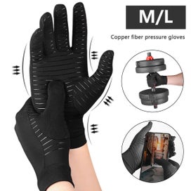 Listing 10 of 10 for Copper Compression Gloves Arthritis Gloves Hand Grip Glove Hand Wrist S