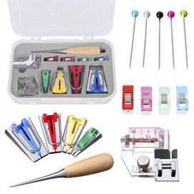 Listing 3 of 11 for 60Pcs Binding Tool Sewing Set, Fabric Bias Tape Binding Maker with 4 Si