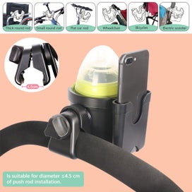 Listing 3 of 10 for Stroller Cup Holder with Phone Holder/Organizer, Universal Bike Cup Hol