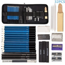 Listing 2 of 11 for 32Pcs Drawing Sketch Set Charcoal cil Eraser Art Craft ing Sketching Ki