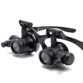 Listing 1 of 10 for Eye Glasses Loupe with Light Jeweler Watch Repair Tool LED Double Magni