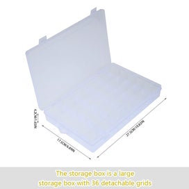 Listing 2 of 9 for 1Set Embroidery Floss Organizer Tools with 36 Removable Compartments In